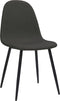 vidaXL - Eetkamerstoelen - 4 - st - 45x53,5x83 - cm - kunstleer - zwart