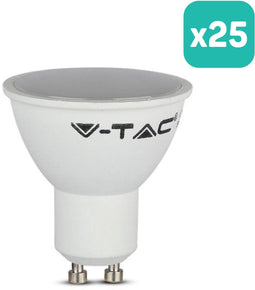 V-TAC VT-1975-N - LED Spot Light - GU10 - 4.5W - 400 Lumen - 3000K - Set van 25