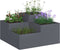 vidaXL - Tuinplanter - 80x80x48 - cm - Anthraciet - Staal