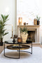 Light & Living Rowdy Salontafel - Zwart/Antiek Brons - Ø88x40cm