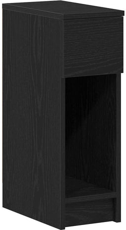 vidaXL - Nachtkastje - met - lade - 20x36x60 - cm - zwart - eikenkleurig