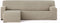 Hoes voor chaise longue met korte armleuning links Eysa TROYA Lichtbruin 170 x 110 x 310 cm