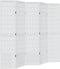 vidaXL - Kamerscherm - met - 5 - panelen - massief - paulowniahout - wit