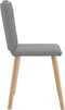 vidaXL - Eetkamerstoelen - 2 - st - stof - lichtgrijs