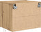 vidaXL - Nachtkastje - met - LED - Muurbevestigde - Ambachtelijke - Eik - 50x39x41 - cm
