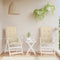 vidaXL - Tuinstoelkussens - 2 - st - hoge - rug - 120x50x3 - cm - stof - beige