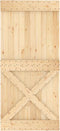 vidaXL - Schuifdeur - met - beslag - 95x210 - cm - massief - grenenhout