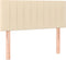 vidaXL - Hoofdbord - 80x5x78/88 - cm - stof - crèmekleurig