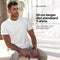 Milanoro - Extra Lange Katoenen T-shirts - Set van 4 - V-hals - Wit - XXL (4 stuks)