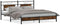 vidaXL - Bedframe - zonder - matras - 183x203 - cm - spaanplaat - gerookt - eiken