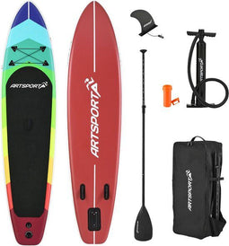 Juskys Opblaasbaar SUP Board - Retro Love - Incl. toebehoren