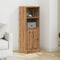 vidaXL - Hoge - kast - 36x35,5x103,5 - cm - bewerkt - hout - artisanaal - eikenkleurig