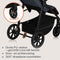 LIONELO Iva - Wandelwagen - All-Terrain PU Wielen met Vering XXL Zonnekap UPF 50+