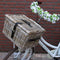 MigoStyling - Kinder - Fietsmand - Met deksel - Bakkersmand - 42x33xH23 - Riet-Rotan