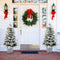 Coast kerstboom - 100 cm - 148 takken - 80 LED-lampjes - wit/groen