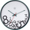 Stille wandklok - 30cm - Grappige design - nXt by NeXtime - Dropped nummers