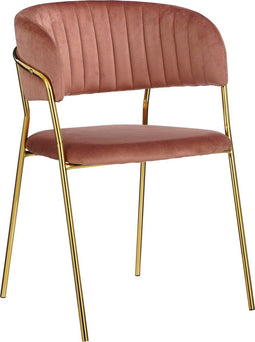Mica Decorations Moony Eetkamerstoel - Velvet - Roze