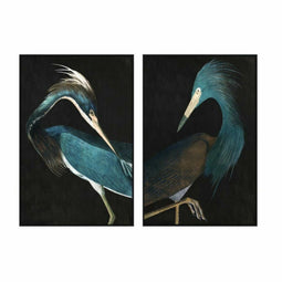 Schilderij DKD Home Decor 80 x 4 x 120 cm Fågel Orientaals (2 Stuks)