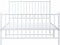 vidaXL - Bedframe - met - hoofd- - en - voeteneinde - metaal - wit - 107x203 - cm