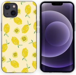 iMoshion Hoesje Geschikt voor iPhone 13 Hoesje Siliconen - iMoshion Design hoesje - Geel / Lemons