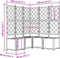 vidaXL - Tuinplanter - met - Trellis - 5 - stuks - Lichtgrijs - 120x120x143 - cm