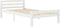 vidaXL - Bedframe - massief - grenenhout - wit - 90x200 - cm