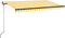 vidaXL - Luifel - handmatig - uittrekbaar - 450x350 - cm - geel - en - wit