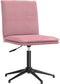 vidaXL - Eetkamerstoel - fluweel - roze