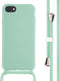 iMoshion Hoesje Geschikt voor iPhone 7 / 8 / SE (2020) / SE (2022) Hoesje Met Koord - iMoshion Siliconen hoesje met koord - Mintgroen