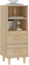 vidaXL - Dressoir - 34,5x34x90 - cm - bewerkt - hout - wit
