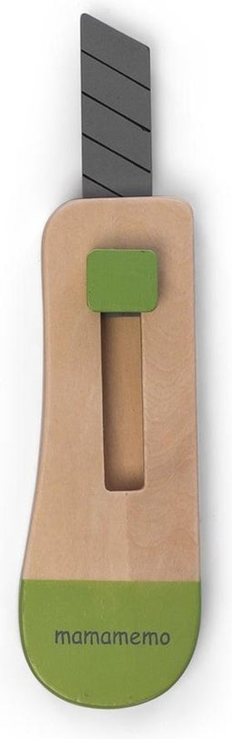 Mamamemo Mes Hout Bruin/ Groen 12 Cm