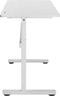 Ergo Office - Zit-sta bureau 140x60cm Handmatig in hoogte verstelbaar bureau max. 117cm | Ergonomische tafel Belastbaar tot 40kg Wit