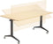 Universele klaptafel breed 140CM diep 80CM bladkleur Licht Eiken framekleur Zwart (RAL9005)