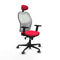 Piqueras y Crespo 2D036G1 - Bureaustoel - Verstelbare hoogte met hoofdsteun - Rood