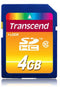 Transcend Premium SD-kaart - 4GB - Class 10 - 10 Mb/s schrijfsnelheid (1 stuk)