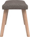 vidaXL Relaxstoel met voetenbank stof taupe