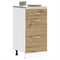 vidaXL - Onderkast - 40x46x81,5 - cm - bewerkt - hout - artisanaal - eikenkleur