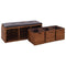 vidaXL - Bankje - met - 3 - manden - 105x40x42 - cm - zeegras - bruin