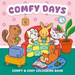 Comfy days - Kleurboek - 30 platen met dierenvriendjes in huiselijke sfeer