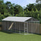 vidaXL - Hondenkennel - met - dak - 3x9x2,5 - m - gegalvaniseerd - staal - zilverkleur