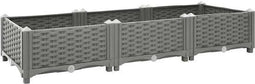 vidaXL - Plantenbak - verhoogd 120x40x23 cm - polypropeen - lichtgrijs