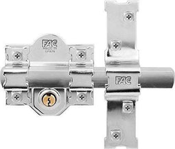 FAC Seguridad 301-l/80 - Veiligheidsslot - Staal 50 mm 80 mm - Nikkel (3 stuks)