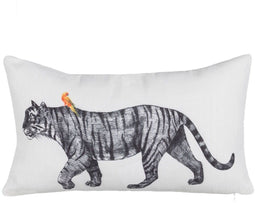 Kussen Polyester Tijger 50 x 30 cm