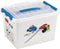 Sunware - Q-line naaidoos met inzet 6L wit blauw - 30 x 20 x 14,7 cm