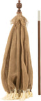 J-Line parasol Kwast - jute/hout - beige/wit - large