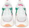 POSH by Poelman RIVER - Dames Sneakers - Chunky zool - Wit met groene combinatie