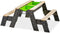 EXIT Aksent zand-, water- en picknicktafel (2 bankjes) met parasol en tuingereedschap