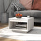 vidaXL - Salontafel - 50x50x33,5 - cm - massief - grenenhout - wit