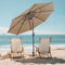 Coast Lichtbruine Tafelparasol 300 cm - 3-Lagen Zonnescherm - Kantelmechanisme