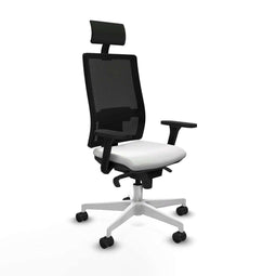 Bureaustoel met hoofdsteun Piqueras y Crespo 3D026N1 Wit